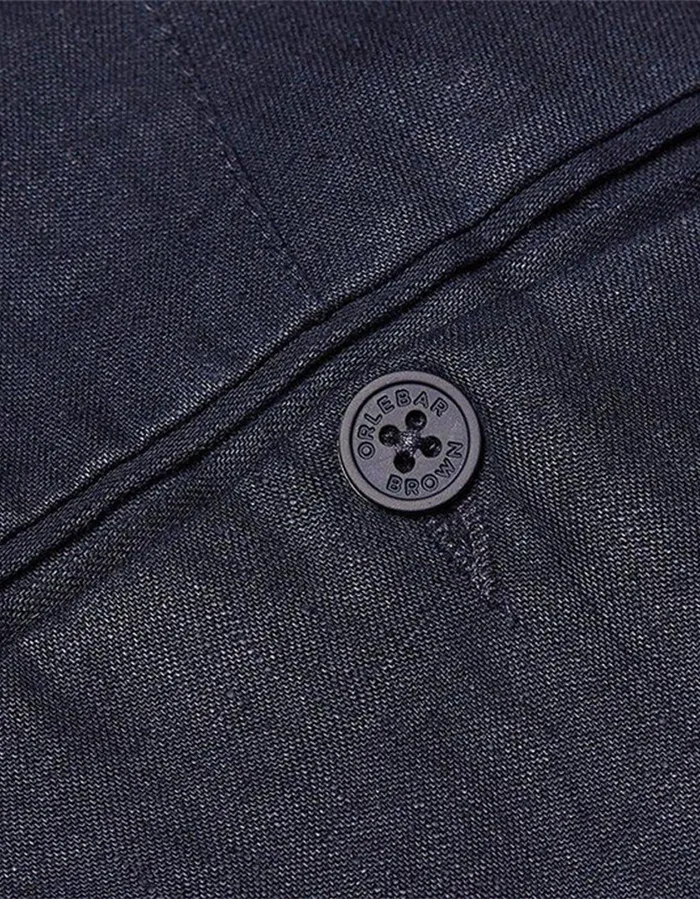 Men Orlebar Brown Day Shorts Norwich Linen Navy