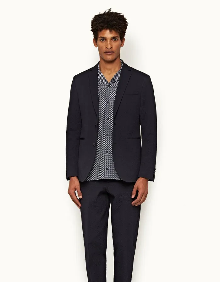 Men Orlebar Brown Jackets and Outerwear Ullock Seersucker Night Iris