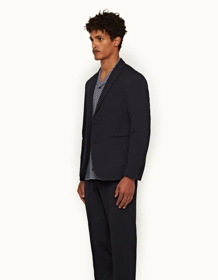 Men Orlebar Brown Jackets and Outerwear Ullock Seersucker Night Iris
