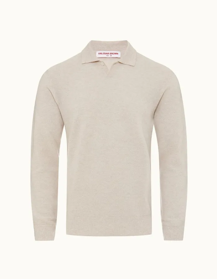 Men Orlebar Brown Knitwear Bruno Cashmere Sea Mist
