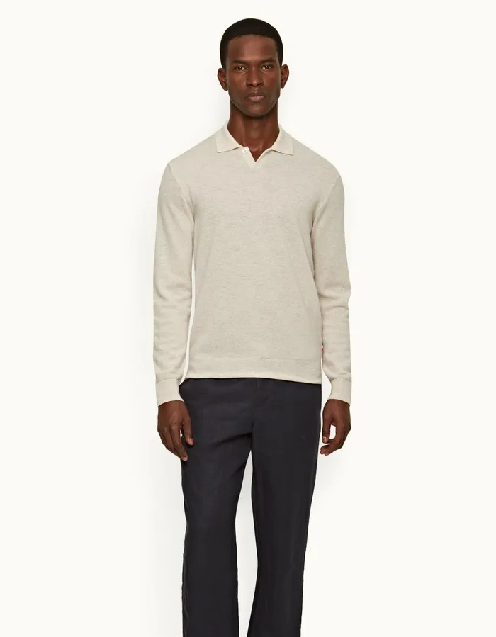 Men Orlebar Brown Knitwear Bruno Cashmere Sea Mist