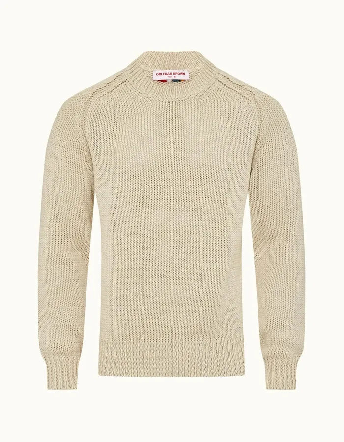 Men Orlebar Brown Knitwear Lippen White Sand