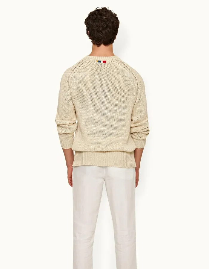 Men Orlebar Brown Knitwear Lippen White Sand