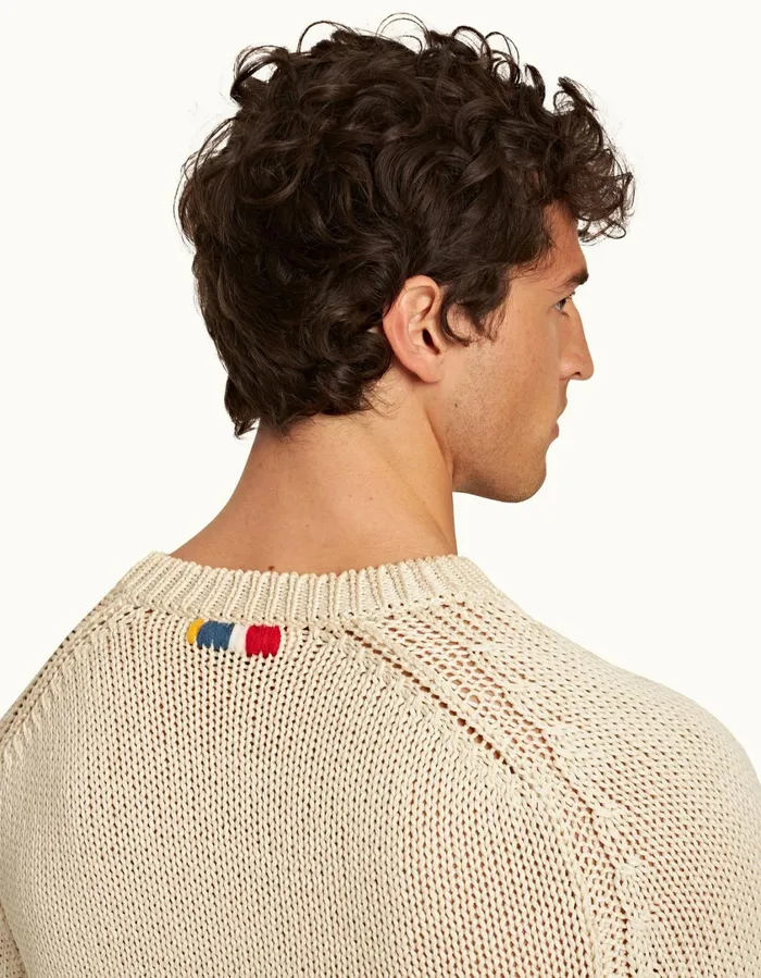Men Orlebar Brown Knitwear Lippen White Sand