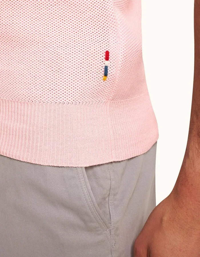 Men Orlebar Brown Polo Shirts Horton Pique Rose
