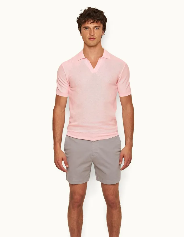 Men Orlebar Brown Polo Shirts Horton Pique Rose