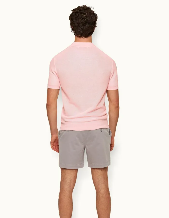 Men Orlebar Brown Polo Shirts Horton Pique Rose
