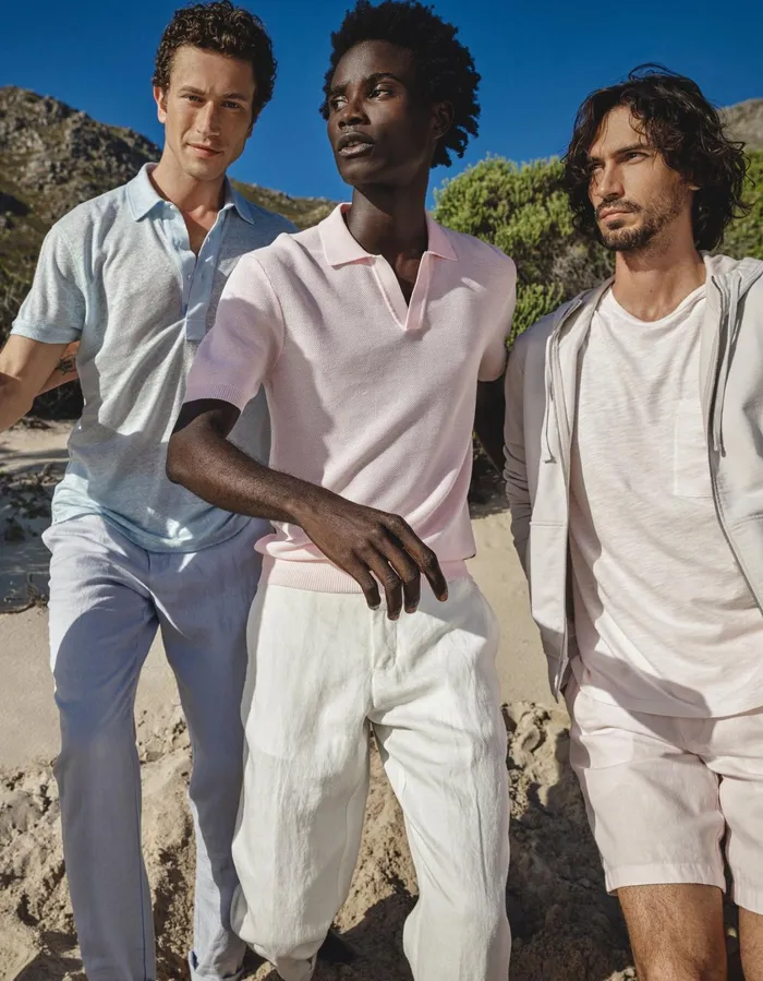 Men Orlebar Brown Polo Shirts Horton Pique Rose