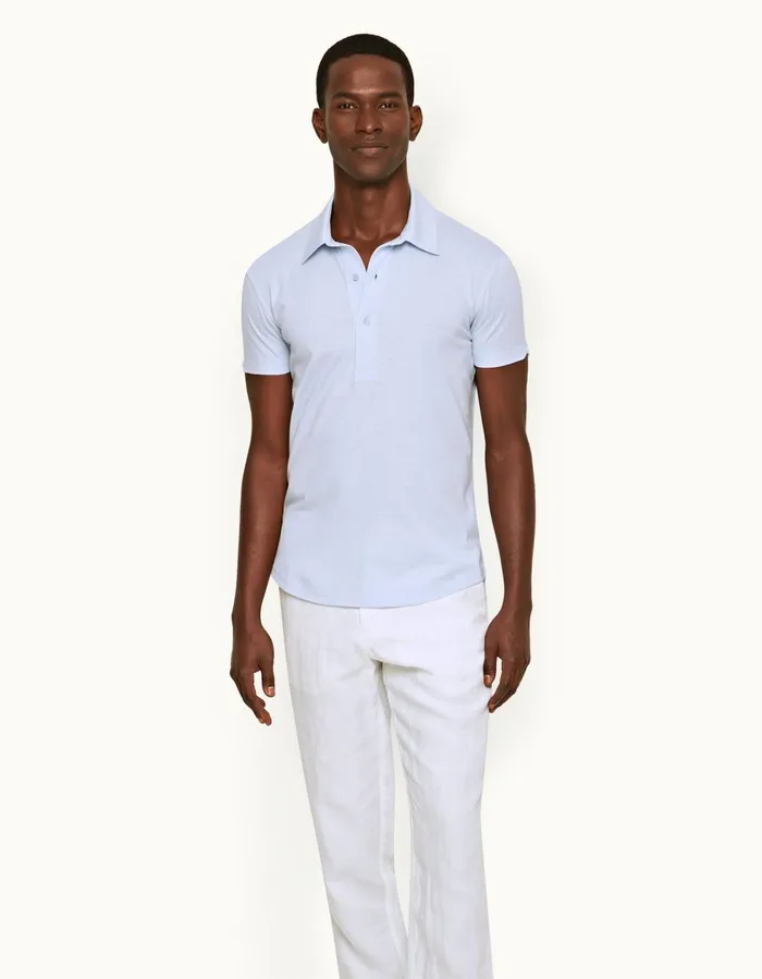 Men Orlebar Brown Polo Shirts Sebastian Silk Hush
