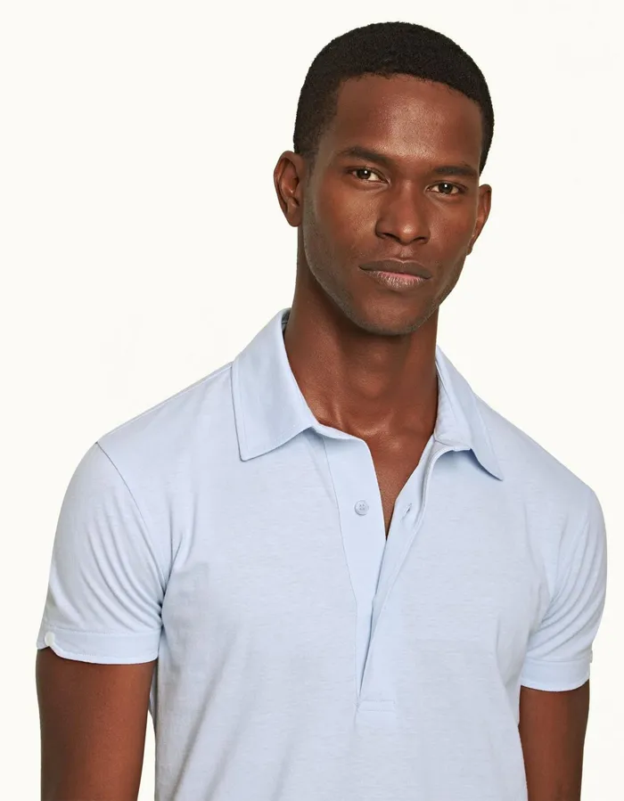 Men Orlebar Brown Polo Shirts Sebastian Silk Hush