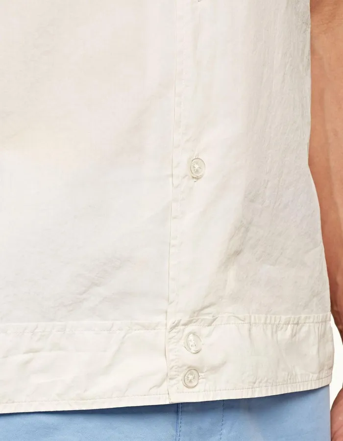Men Orlebar Brown Shirts Golden Gun Shirt Ivory