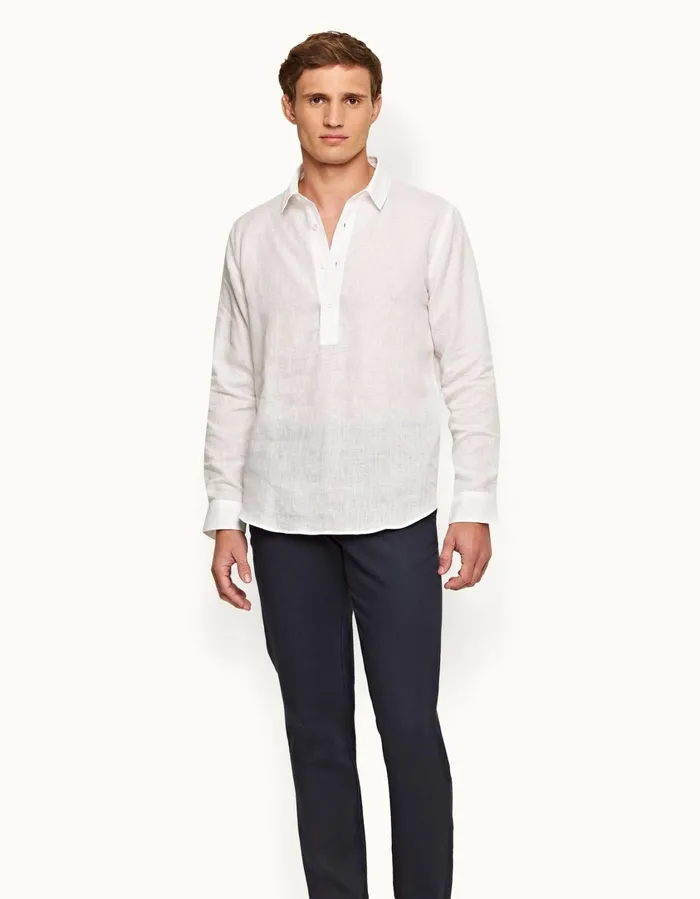 Men Orlebar Brown Shirts Percy White