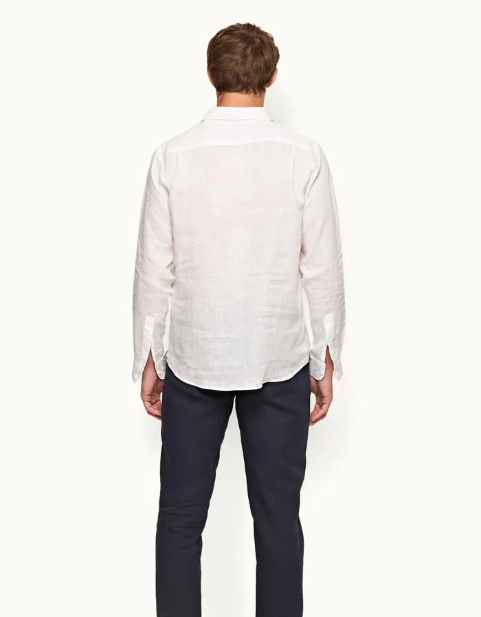 Men Orlebar Brown Shirts Percy White