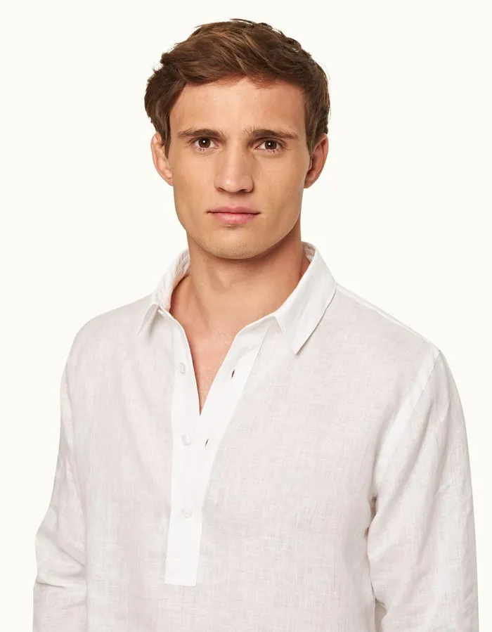 Men Orlebar Brown Shirts Percy White