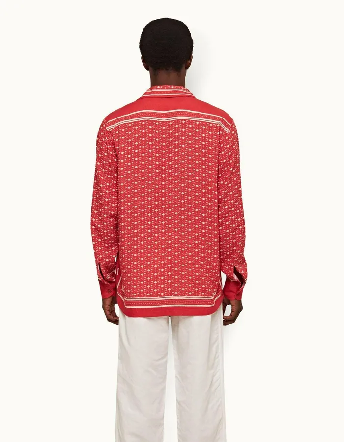 Men Orlebar Brown Shirts Ridley Vermillionsea Mist
