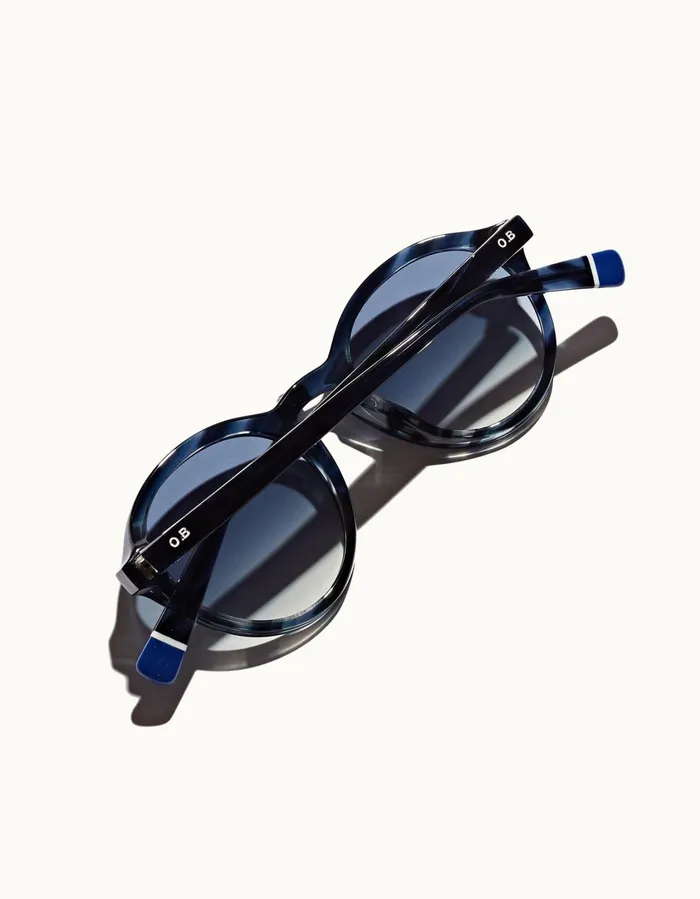 Men Orlebar Brown Sunglasses Harlyn Navy Laminate