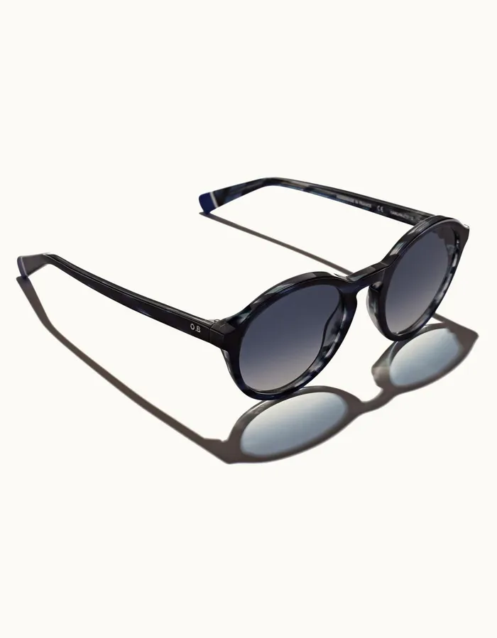 Men Orlebar Brown Sunglasses Harlyn Navy Laminate