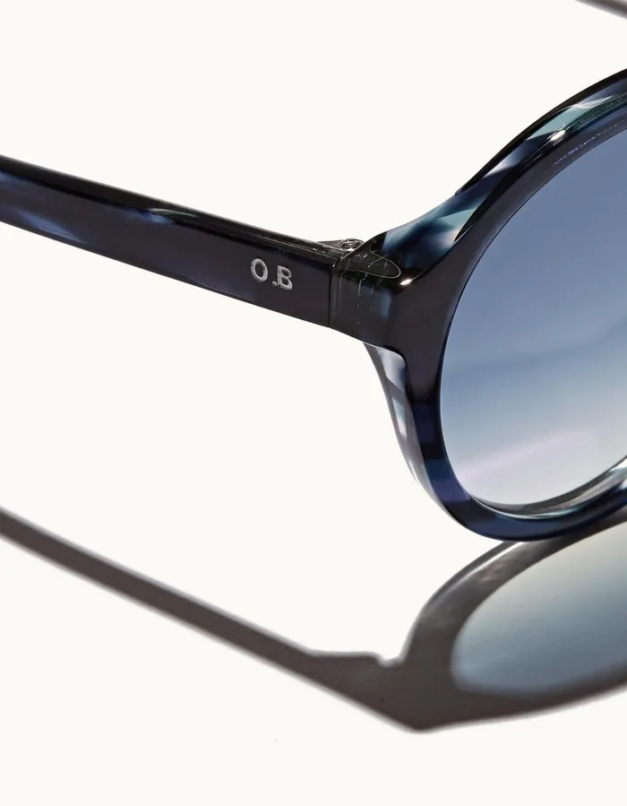 Men Orlebar Brown Sunglasses Harlyn Navy Laminate