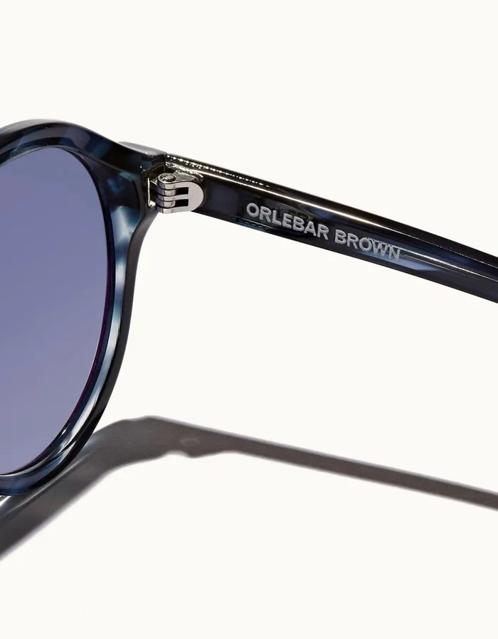 Men Orlebar Brown Sunglasses Harlyn Navy Laminate