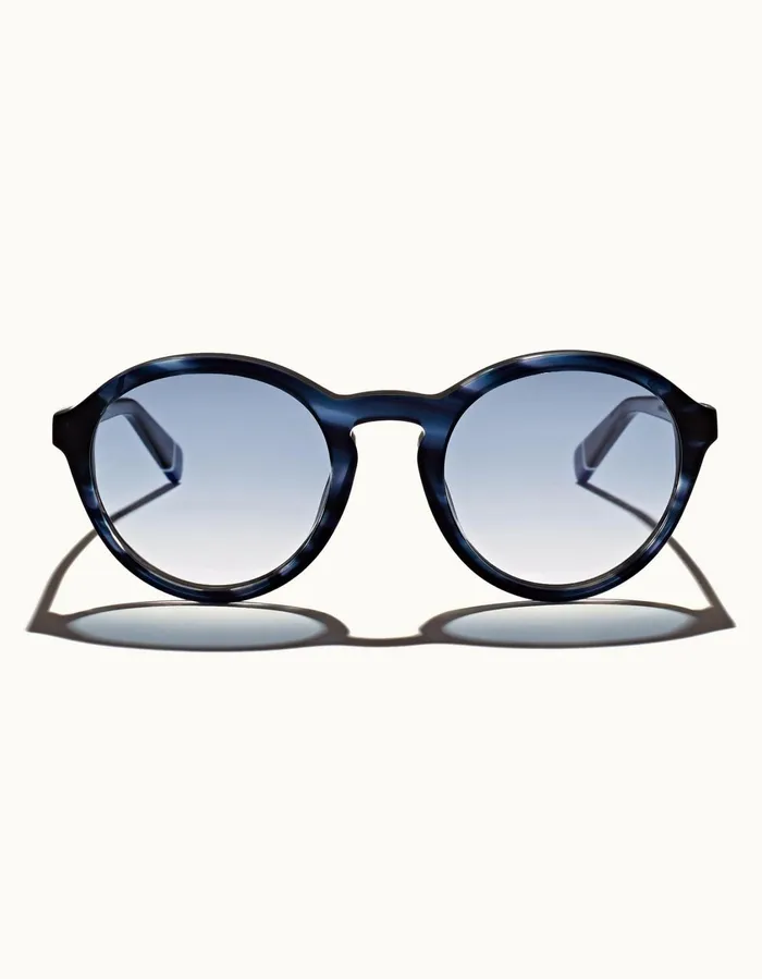 Men Orlebar Brown Sunglasses Harlyn Navy Laminate