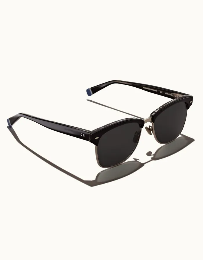 Men Orlebar Brown Sunglasses Matira Black Laminate