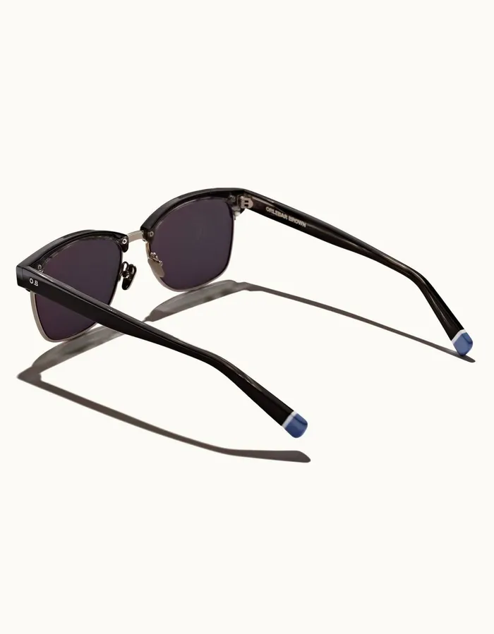 Men Orlebar Brown Sunglasses Matira Black Laminate