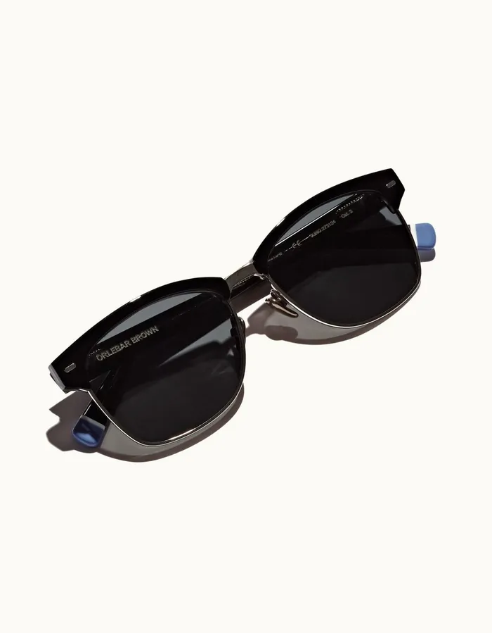 Men Orlebar Brown Sunglasses Matira Black Laminate