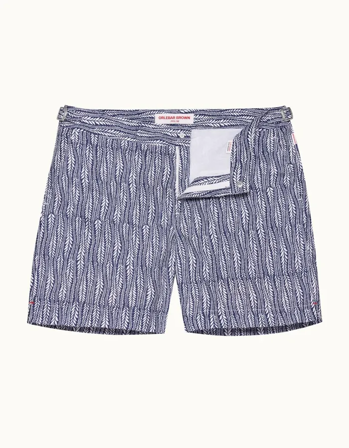 Men Orlebar Brown Swim Shorts Bulldog Lagoon Bluewhite