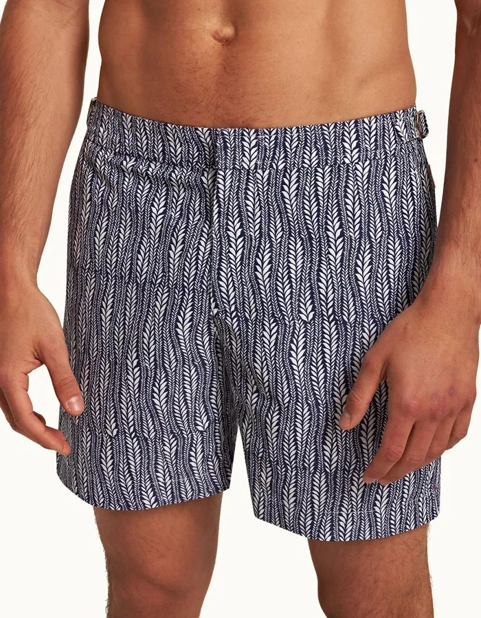 Men Orlebar Brown Swim Shorts Bulldog Lagoon Bluewhite