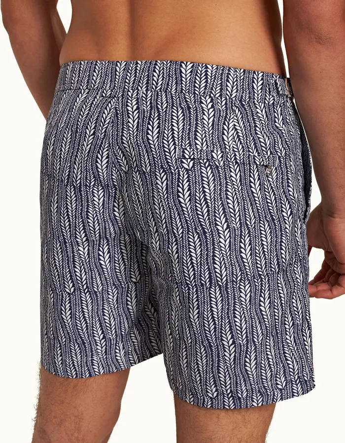 Men Orlebar Brown Swim Shorts Bulldog Lagoon Bluewhite