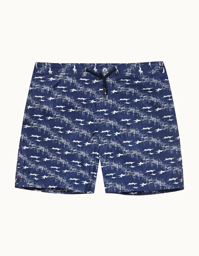 Men Orlebar Brown Swim Shorts Bulldog Midnight Navysea Mist