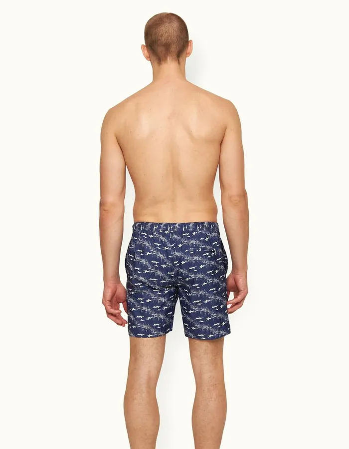 Men Orlebar Brown Swim Shorts Bulldog Midnight Navysea Mist