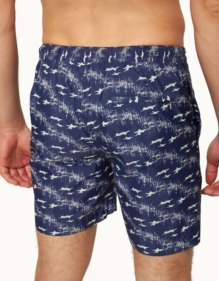 Men Orlebar Brown Swim Shorts Bulldog Midnight Navysea Mist