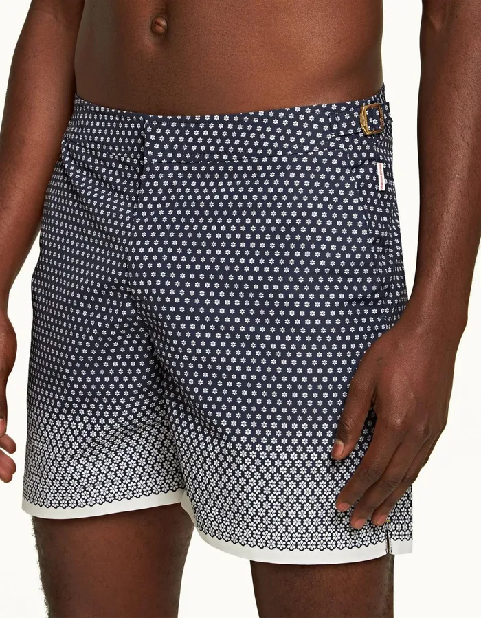 Men Orlebar Brown Swim Shorts Bulldog Night Iriswhite