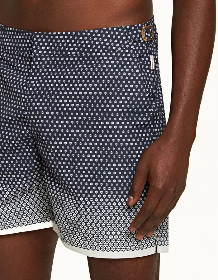 Men Orlebar Brown Swim Shorts Bulldog Night Iriswhite