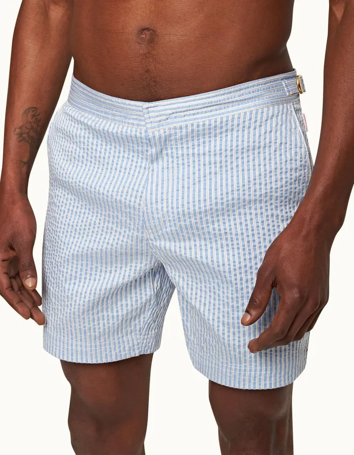 Men Orlebar Brown Swim Shorts Bulldog Whitelight Island Sky