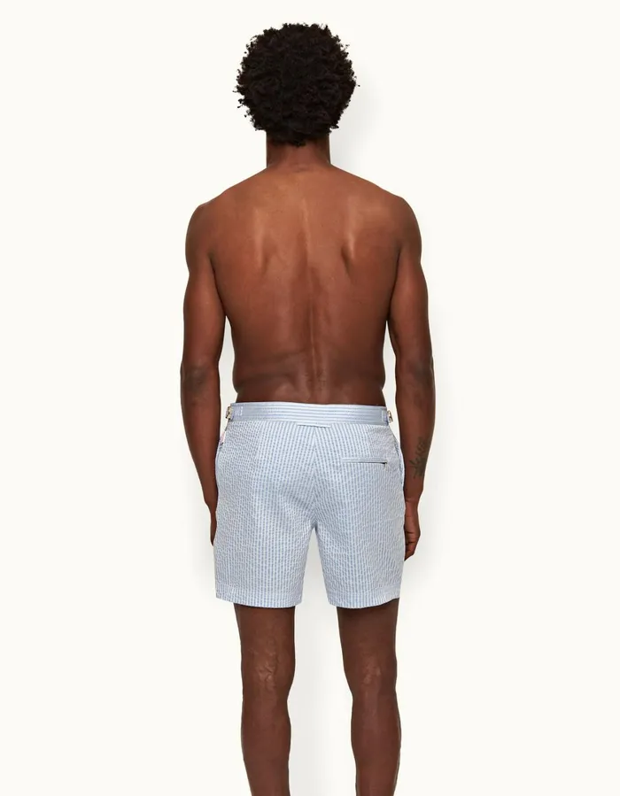 Men Orlebar Brown Swim Shorts Bulldog Whitelight Island Sky