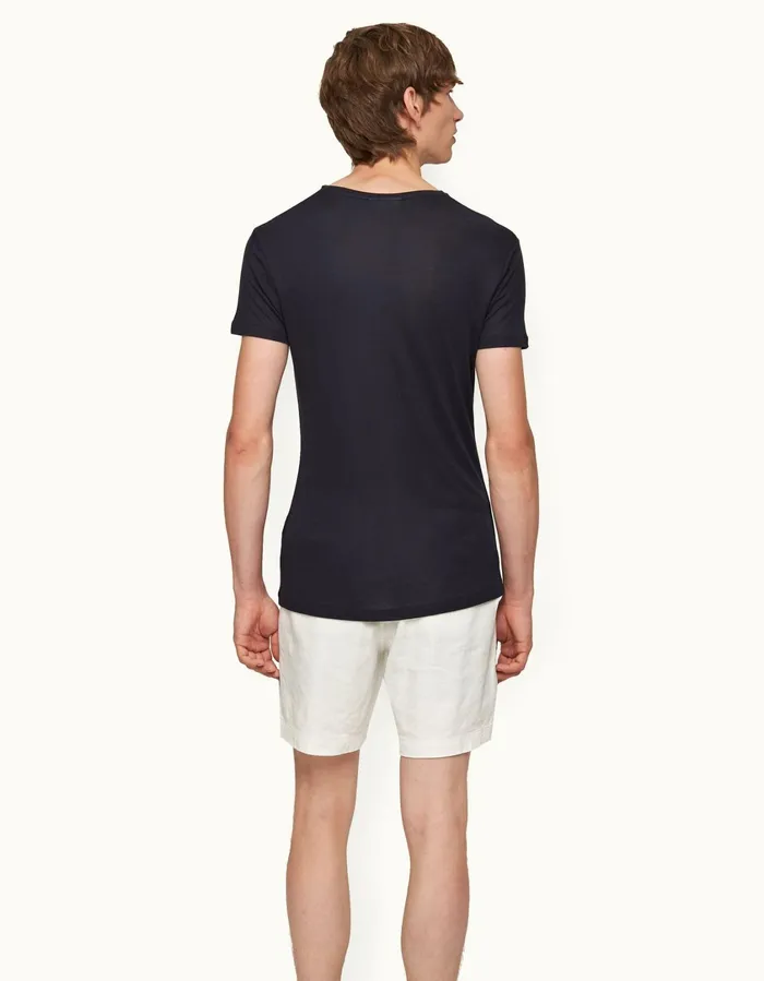 Men Orlebar Brown TShirts ObT Cashmere Night Iris