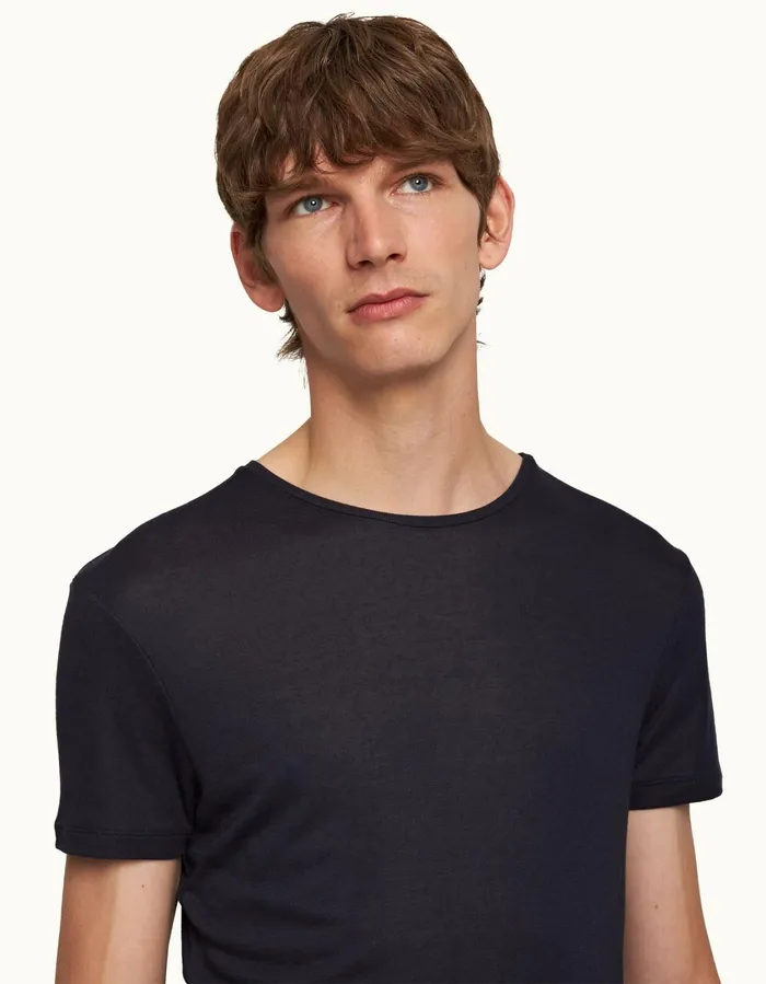Men Orlebar Brown TShirts ObT Cashmere Night Iris