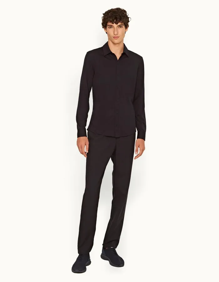 Men Orlebar Brown Trousers Cornell Merino Night Iris