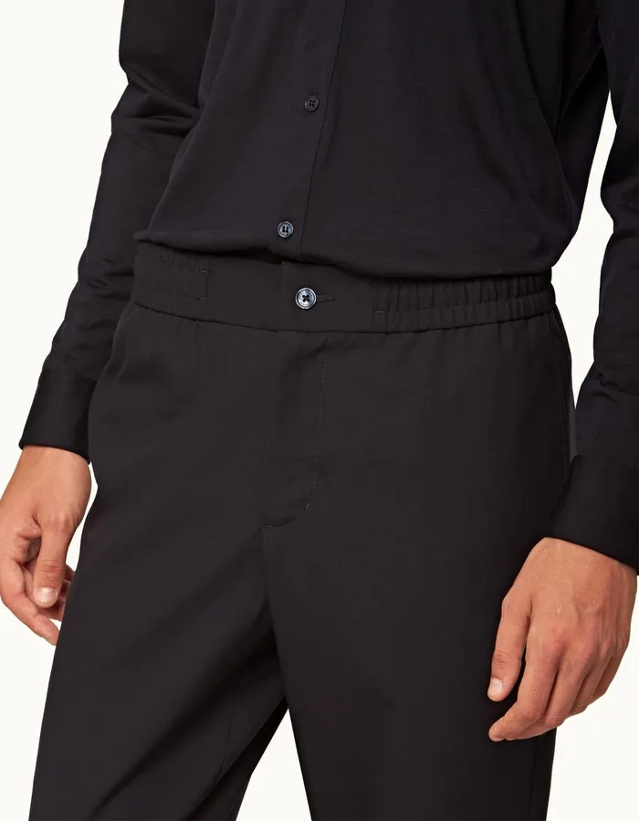 Men Orlebar Brown Trousers Cornell Merino Night Iris