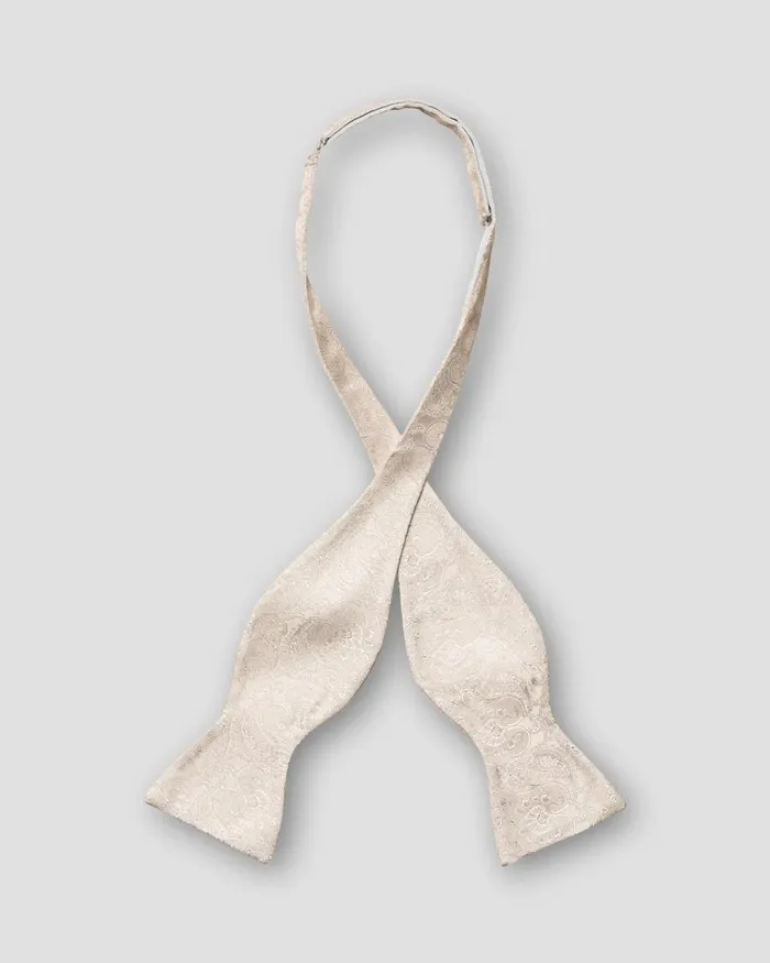 Men Paisley Woven Silk Bow Tie Self Tied White Eton Bow Ties Men Paisley Woven Silk Bow Tie Self Tied White Eton Bow Ties