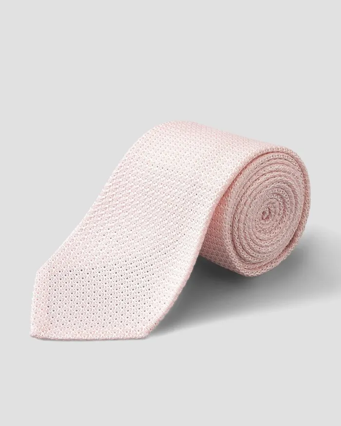Men Pink Grenadine Silk Tie Pink Eton Ties