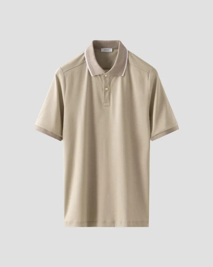 Men Polo Shirt Brown Eton Casual Shirts Men Polo Shirt Brown Eton Casual Shirts