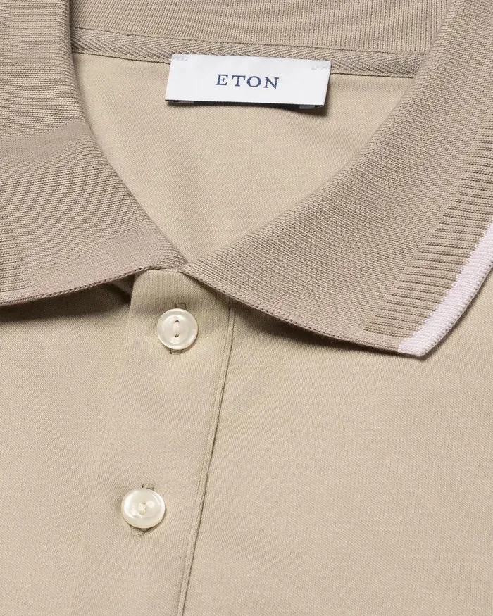 Men Polo Shirt Brown Eton Casual Shirts Men Polo Shirt Brown Eton Casual Shirts