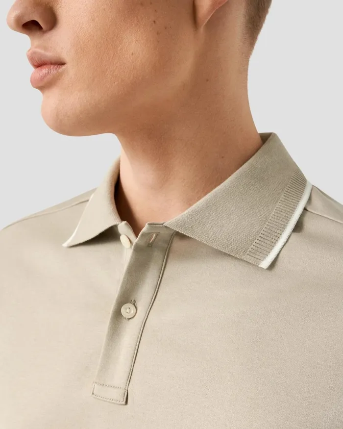 Men Polo Shirt Brown Eton Casual Shirts Men Polo Shirt Brown Eton Casual Shirts