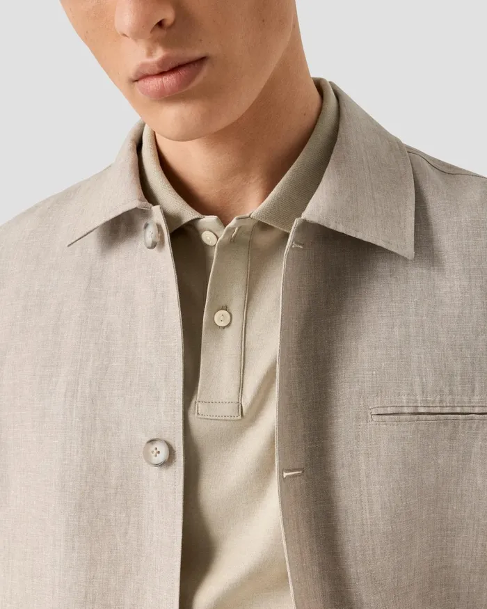 Men Polo Shirt Brown Eton Casual Shirts Men Polo Shirt Brown Eton Casual Shirts