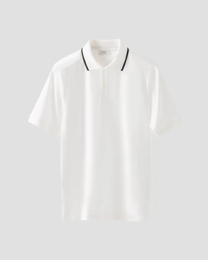 Men Polo Shirt White Eton Casual Shirts Men Polo Shirt White Eton Casual Shirts