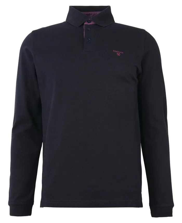 Men Polo Shirts Barbour Conforth Polo Shirt Classic Black