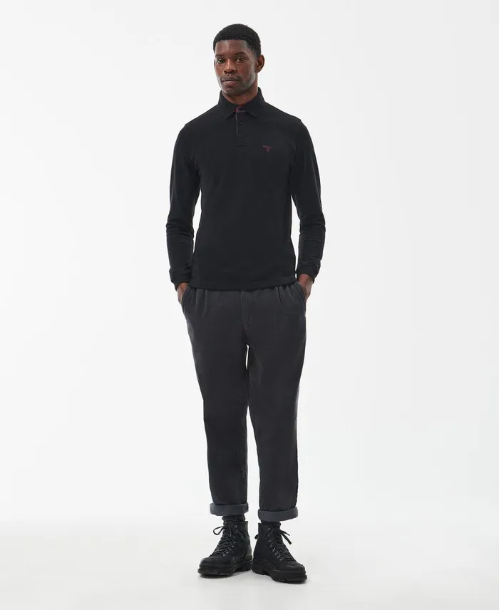 Men Polo Shirts Barbour Conforth Polo Shirt Classic Black
